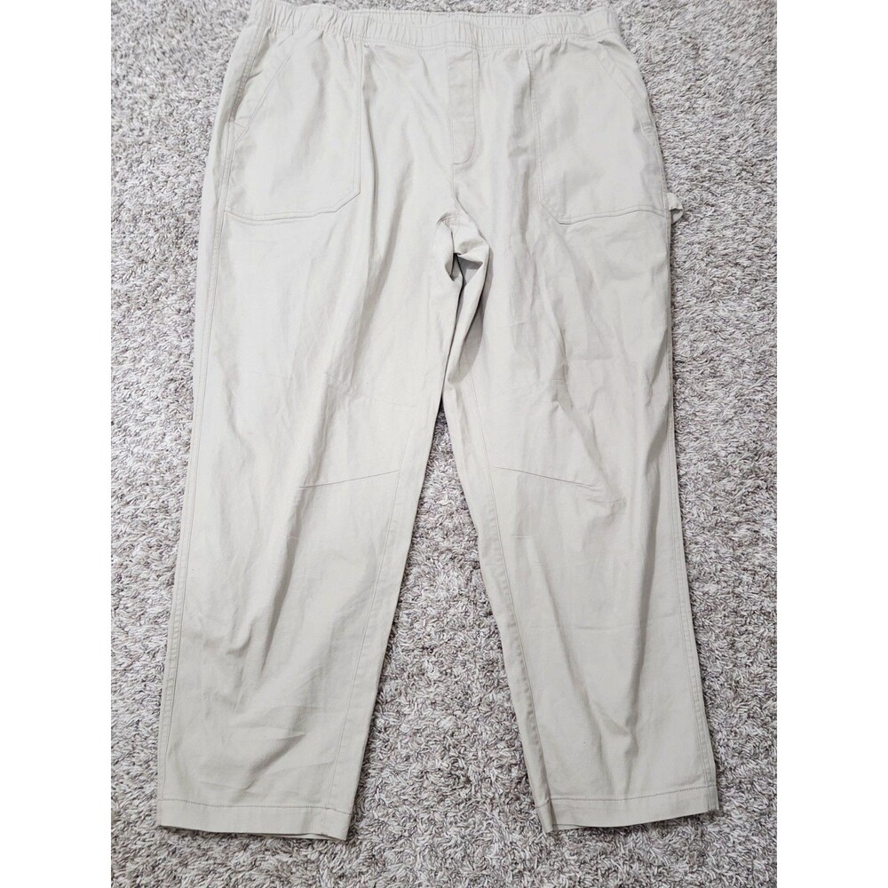 Old Navy Comfort Waistband Pants Women's Size XXL Tall Cream Stretch Comfortable